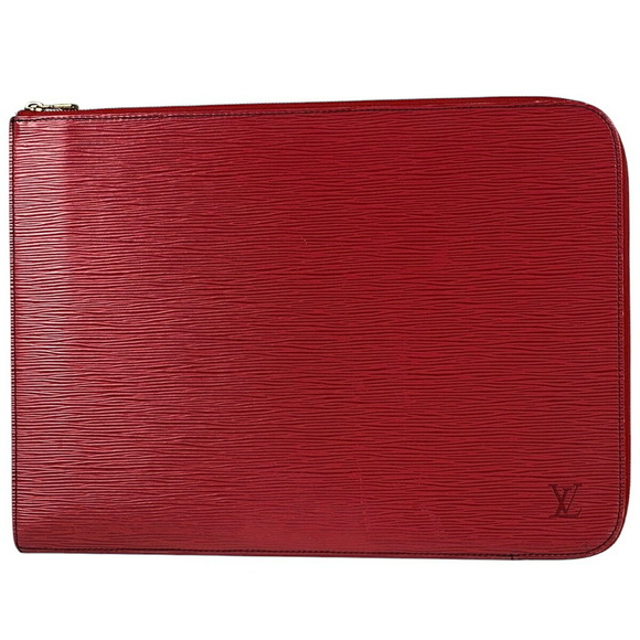 Louis Vuitton Pochette Document Clutch Bag Epi Leather Castilian Red - Picture 1 of 6